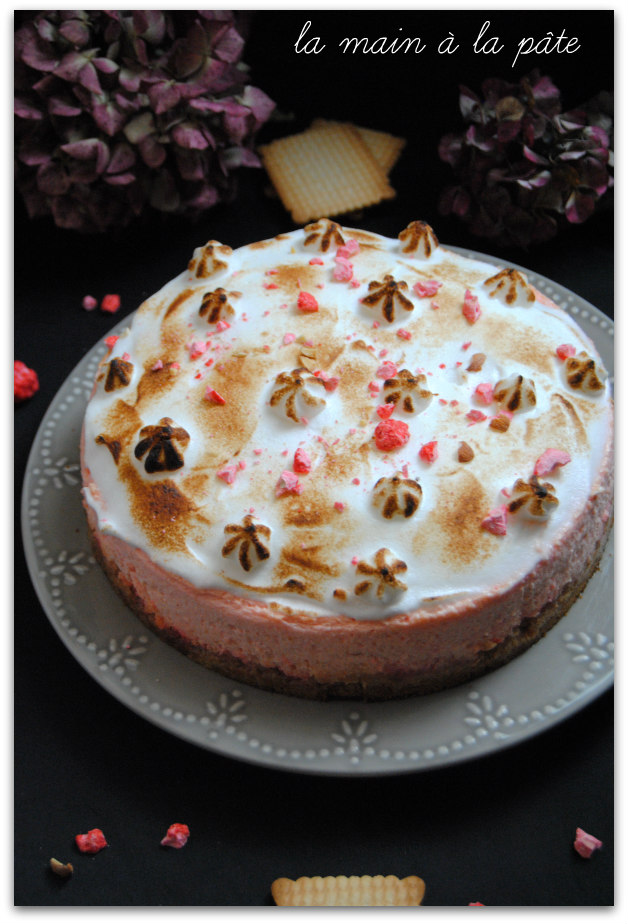 recette de cheesecake aux pralines roses