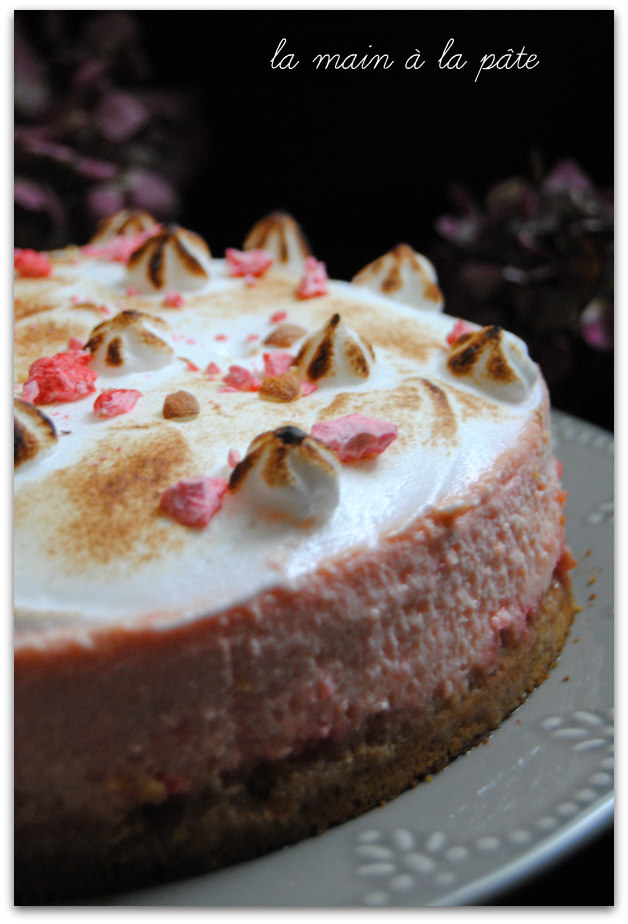 cheesecake aux pralines roses